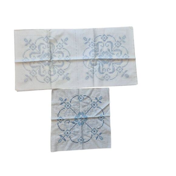 Quilt Blocks for Hand quilting, Vintage 1980, 12 squares, 22 embroidery floss - Picture 2 of 12